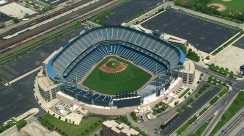 Partial orbit of US Cellular Field in Chicago. Shot in 2003. Stock Footage 59440896