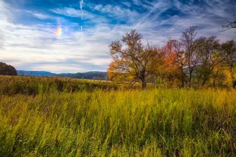 Partial Rainbow in Cade's Cove Stock Photos