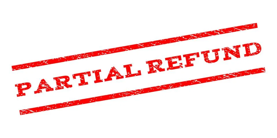Partial Refund Watermark Stamp Illustrazione stock