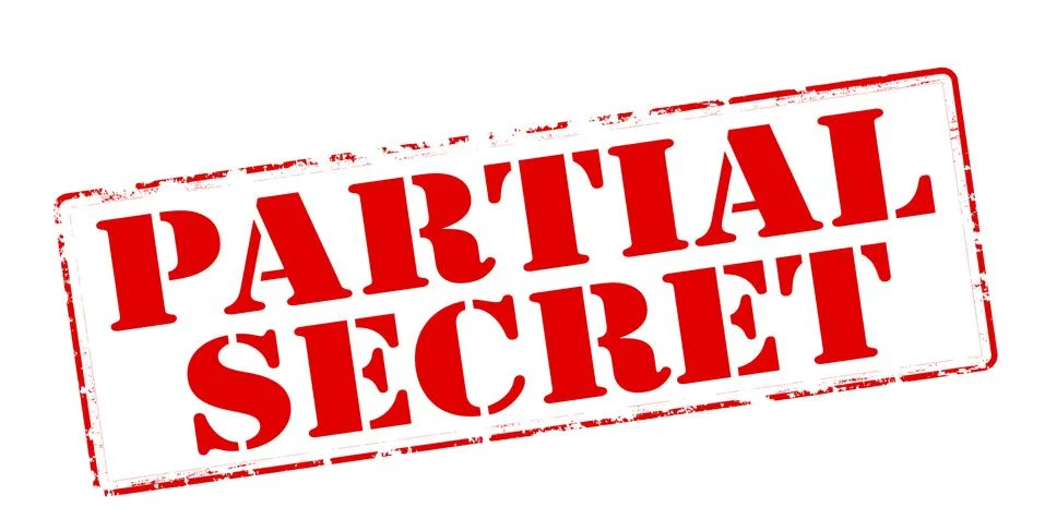 Partial secret Stock Illustration