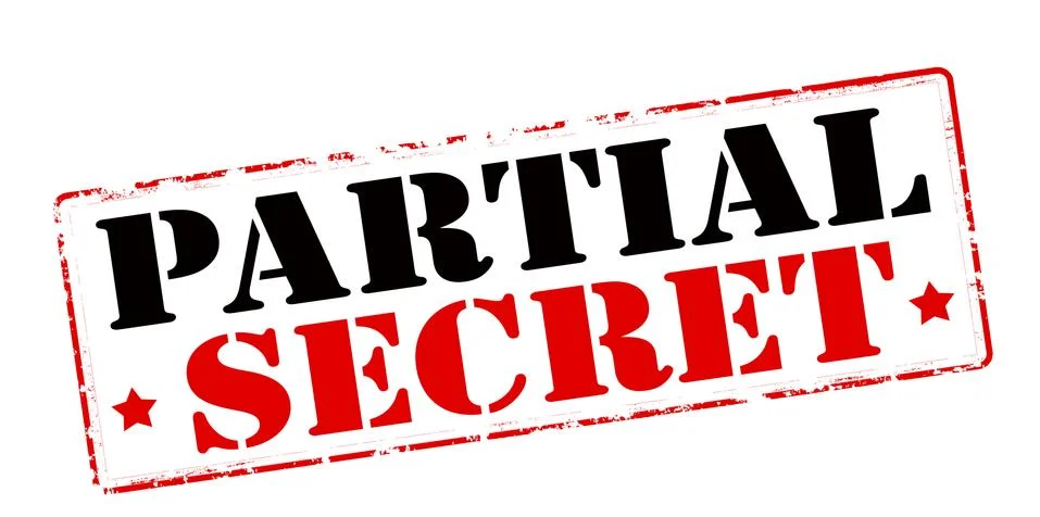 Partial secret Stock Illustration