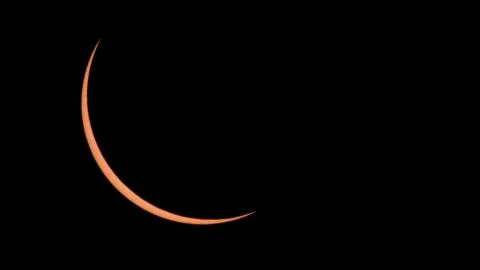 Partial Sliver of Sun Total Solar Eclipse Stock Photos