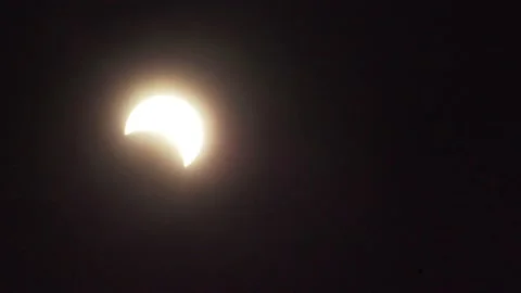 Partial solar eclipse 1 Stock Footage 130881064