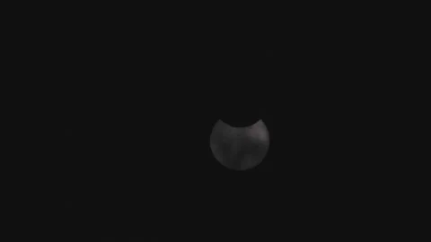 Partial Solar Eclipse of 10th of June 2021 viewed from Hamburg, Germany Stock Footage 155473597