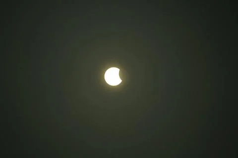 Partial solar eclipse on 1st August 2008 in Bombay Mumbai ; Maharashtra ; ... Stock Photos