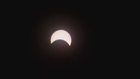 Partial solar eclipse 2 Stock Footage 130881031