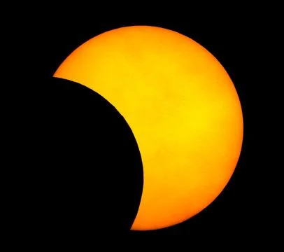 Partial solar eclipse 2020 Stock Photos
