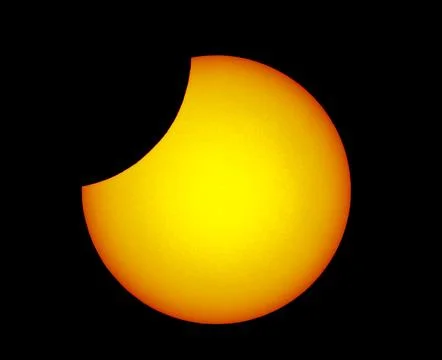 Partial solar eclipse 2020 Stock Photos