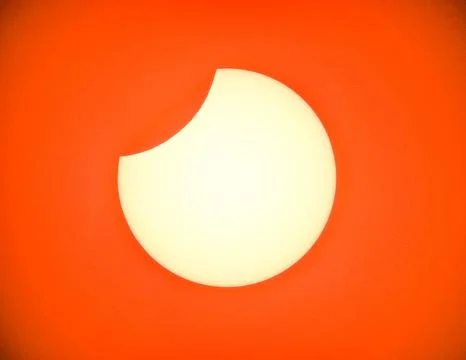 Partial solar eclipse 2020 Stock Photos
