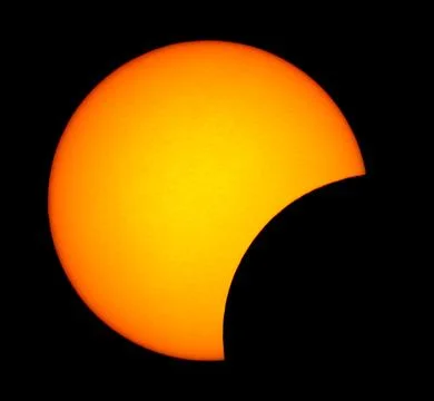 Partial solar eclipse 2020 Stock Photos
