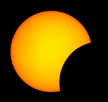 Partial solar eclipse 2020 Stock Photos