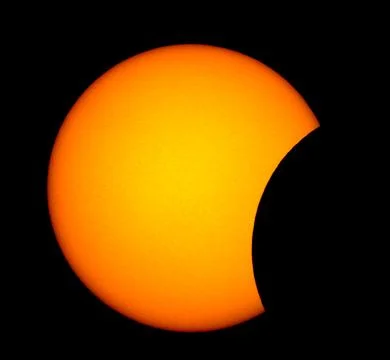 Partial solar eclipse 2020 Stock Photos