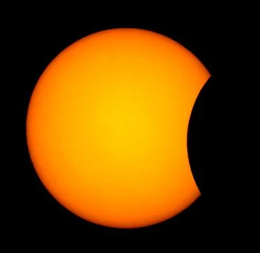 Partial solar eclipse 2020 Stock Photos