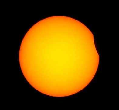 Partial solar eclipse 2020 Stock Photos