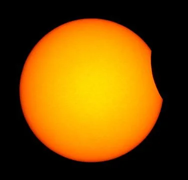 Partial solar eclipse 2020 Stock Photos