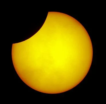 Partial solar eclipse 2020 Stock Photos