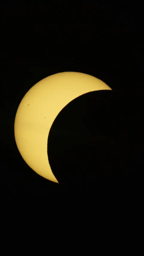 Partial Solar Eclipse 2026 Stock Footage 343385521