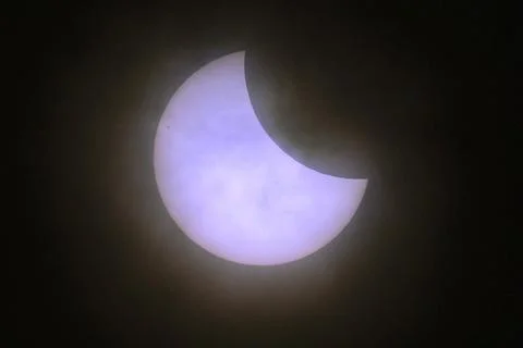 Partial solar eclipse - 29 Mar 2025 Stock Photos