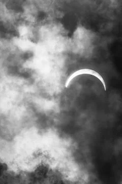 Partial Solar Eclipse August 21 2017 Stock Photos