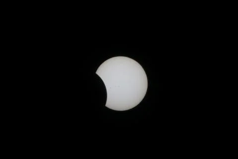 Partial Solar Eclipse August 21 2017 Fotos Stock