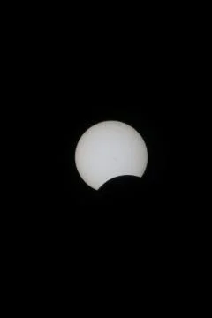 Partial Solar Eclipse August 21 2017 Fotos Stock