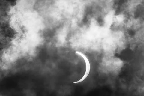 Partial Solar Eclipse August 21 2017 Stock Photos