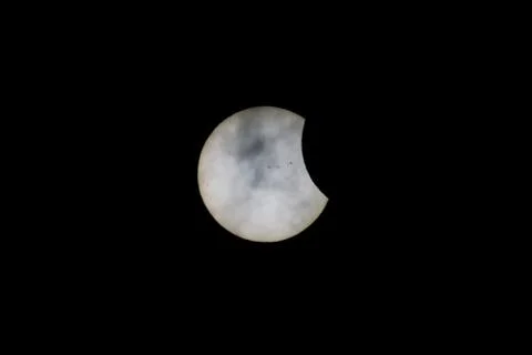 Partial Solar Eclipse August 21 2017 Stock Photos