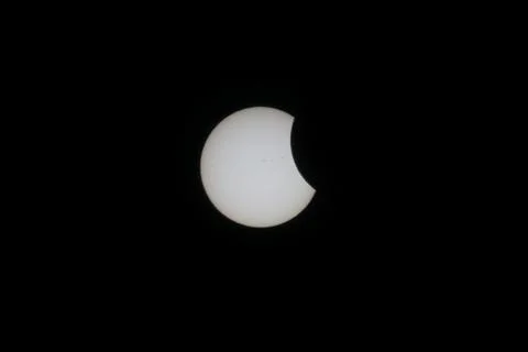 Partial Solar Eclipse August 21 2017 Fotos Stock
