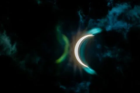 Partial Solar Eclipse August 21 2017 Stock Photos