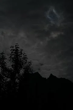 Partial solar eclipse of August 21, 2017, from Quebec, Canada. Foto stock