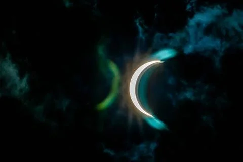  Partial Solar Eclipse August 21 2017 Partial Solar Eclipse August 21 2017... Stock Photos