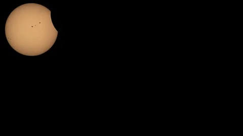 Partial Solar Eclipse August 21,2017 Stock Footage 81443179