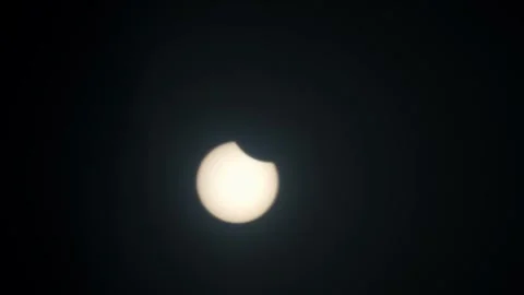 Partial Solar Eclipse Captured in a 2025 Timelapse Sequence over the Baltic Stock Footage 306043050