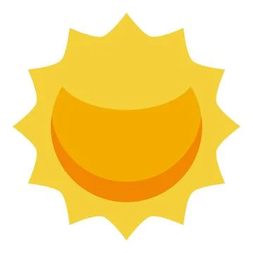 Partial solar eclipse creating crescent sun shape Stock Illustration