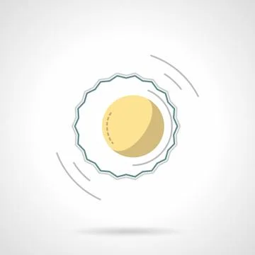 Partial solar eclipse flat color vector icon Stock Illustration