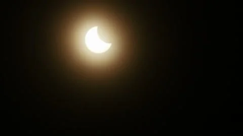 Partial Solar Eclipse Stock Footage 42984193