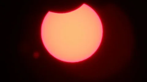 Partial solar eclipse Stock Footage 81490222
