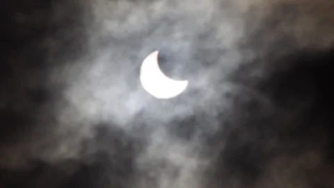 Partial solar eclipse Stock Footage 103340250
