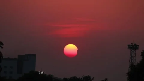 Partial solar eclipse Stock Footage 221213577