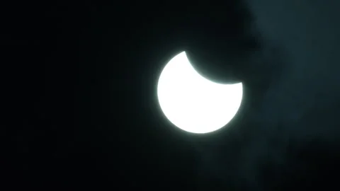 Partial solar Eclipse Stock Footage 305761014
