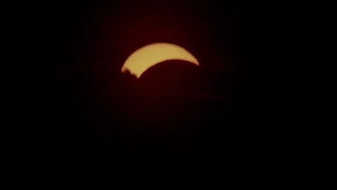 Partial solar eclipse Stock Footage 346432000