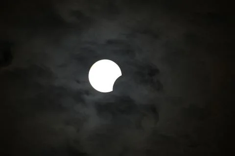 Partial Solar Eclipse in Istanbul, Turkey Fotos Stock