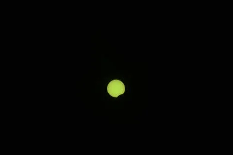 Partial solar eclipse in june 2020 Stock Photos