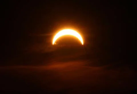 Partial solar eclipse in Latvia, Sabile - 12 Aug 2026 Stock Photos