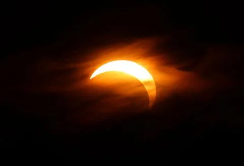 Partial solar eclipse in Latvia, Sabile - 12 Aug 2026 Stock Photos
