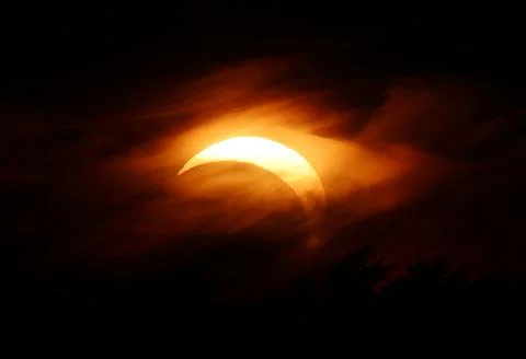 Partial solar eclipse in Latvia, Sabile - 12 Aug 2026 Stock Photos