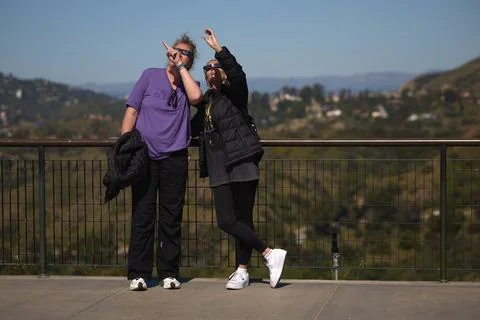Partial Solar Eclipse in Los Angeles, USA - 08 Apr 2024 Stock Photos