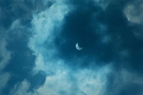 Partial Solar Eclipse March 20, 2015 Fotos Stock