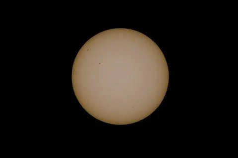 Partial Solar Eclipse with the Moon Crossing the Sun Stock Photos