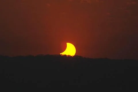 Partial Solar Eclipse, Mumbai, Maharashtra, India, Asia India Copyright: x... Stock Photos